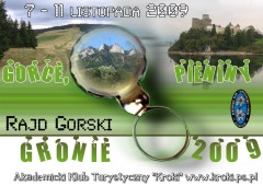 Studencki Rajd Grski „Gronie” - plakat - wicej wiadomoci o rajdzie na Forum