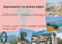 „Albania - pikna nieznajoma” - plakat reklamujcy pokaz zdj